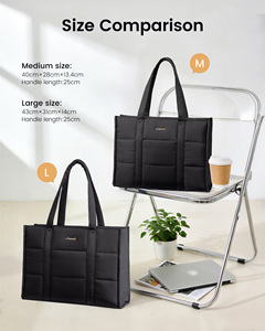 กระเป๋าโท้ทแบบควิลท์คุณภาพสูง LOVEVOOK สำหรับทำงาน ใส่คอมพิวเตอร์ขนาด 15.6 17 นิ้ว กระเป๋าเอกสารสำหรับครู พยาบาล น้ำหนักเบา กระเป๋าใส่แล็ปท็อปสำหรับผู้หญิง - Product Image 6
