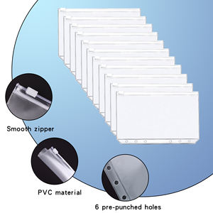 Cuaderno de carpeta de plan de efectivo A6 personalizado más vendido de fábrica con libro de presupuesto de bolsa de archivo con cremallera transparente personalizado - Product Image 3
