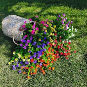 21 חבילות אקליפטוס פרחים מלאכותיים ב 7 צבעים uv עמיד צמחים faux & שיחים עיצוב גינה - Product Image 1