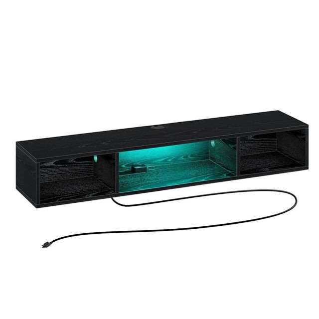 High Glossy LED Wall Mounted Floating Tv Stand Tv Cabinet with Shelf