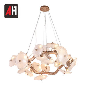 Уникальная подвесная декоративная медная Хрустальная большая светодиодная люстра - Product Image 1