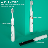 SEAG – brosse à dents électrique Portable pour adulte, brosse à dents sonique avec couvercle de voyage et minuterie de montage miroir, poignée en métal