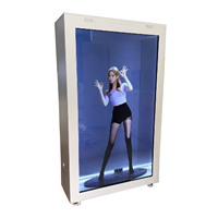Affichage publicitaire LED 3D Boîte d'affichage transparente Écran tactile capacitif Vitrine holographique Affiche numérique Mur vidéo