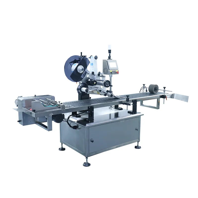 Fully Automatic XiaoTeng PM-100A plane flat surface sticker labeling machine with paging function apply for card bag pouch