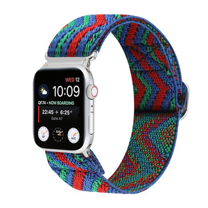 Adatto per <span class=keywords><strong>Apple</strong></span> Watch Band <span class=keywords><strong>Apple</strong></span> Watch9-1 cinturino in Nylon Iwatch8SE metallo polsino da sole cinturino elastico 38mm 42/44/45/46/49MM - Product Image 1