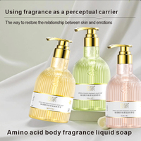 Personnalisation de marque privée, OEM, savon liquide parfumé pour le corps à base d'extraits végétaux d'acides aminés, grande capacité, pour hôtels et usage domestique