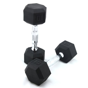 Fitness Equipment Weightlifting Rubber-Coated Cast Iron Dumbbell <strong>Set</strong> Strength Training Rubber Hexagonal Dumbbells - Product Image 6