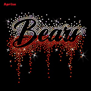 Patch thermocollant personnalisé avec logo d'équipe de football, motif strass, transfert de strass Chicago Bears - Product Image 6
