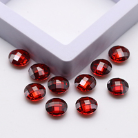 Haute qualité 3 mm à 10 mm forme ronde à facettes coupe grenat cubique zircone damier coupe pierre de Zircon en vrac