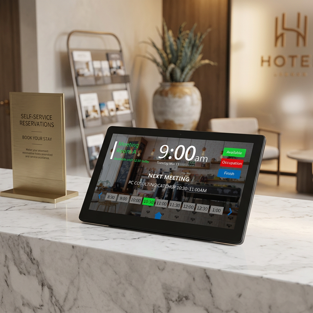 OEM Custom 13.3 Inch Android 13 Meeting Room Booking Panel POE WiFi 10-Point Touch Smart Office Tablet for Enterprise