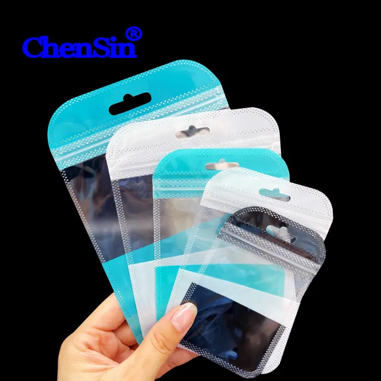 Full Colors Zipper Bags Self-sealing Bag Translucent New Round Sealing Pocket Spot Zipper Pouch Transparent Cuts Plastic CHENSIN