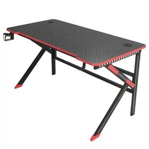 K-Vormige Ergonomische Computer Gaming Tafel Zwarte Pc Gaming Desk E-Sports Gamer Bureau