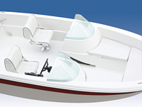 Volant de bateau de pêche en fibre de verre Factory Direct Classic 5m avec certificat CE avec moteur hors-bord