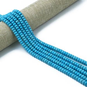 <span class=keywords><strong>Ábaco</strong></span> de amazonita redondo 5*8mm azul turquesa Gemstonel Piedra Natural cuenta suelta - Product Image 1