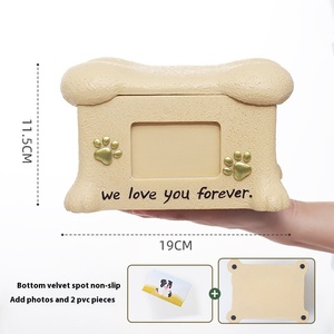 Stokta yaratıcı Polyresin Pet köpek kremasyon <span class=keywords><strong>Urn</strong></span> fotoğraf çerçevesi tabut anıt cenaze malzemeleri ile - Product Image 4