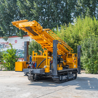 Machine de Forage Portable Hydraulique sur Chenilles pour Puits d'Eau 800m, Sondeuse de Puits d'Eau 300m à Moteur Diesel