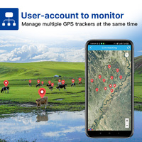 Tenaga Surya Baterai 16500MAh Hewan Domba Besar Pelacak Gps dengan Kerah Gratis Aplikasi Mengecek Lokasi