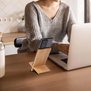Support mobile support de téléphone portable japonais support de <span class=keywords><strong>rangement</strong></span> de bureau tous les smartphones tablettes, bambou et bois portable angle réglable - Product Image 5