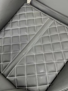 Housses de siège auto personnalisées en cuir PU matelassé imperméable pour <span class=keywords><strong>Audi</strong></span> A5 A6L A8L Q7 <span class=keywords><strong>Q8</strong></span>, couleur noire, pour intérieur automobile - Product Image 2