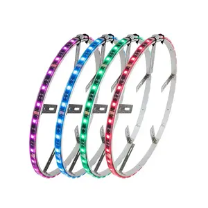 Rgb multicolor Chasing 12V rueda cubo luz 14 "15" 17 "aplicación Bluetooh música Control Led rueda luces para coche SUV todoterreno <span class=keywords><strong>Jeep</strong></span> - Product Image 1