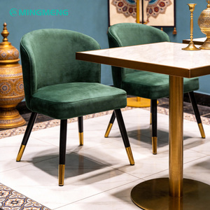 Modern Luxury Velvet <b>Restaurant</b> Booth & Table <b>Set</b> Custom Commercial Furniture for Middle Eastern Cafe & <b>Restaurant</b> - Product Image 3