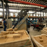 Ligne de production automatique de palettes en bois Invech, machine d'assemblage de traverses, capacité de 400-500 palettes/jour, puissance de 2 kW, compatible contreplaqué