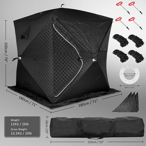 Tent <b>Heater</b> Outdoor Winter Waterproof Cube Winter <b>Portable</b> Foldable Insulated Camping Box Tent - Product Image 3