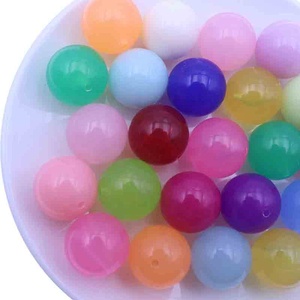 Neue lose billige 16mm gemischte Farbe klobige runde Gelee Acryl Perlen für Mode Perlen Stifte Dekoration Großhandel - Product Image 3