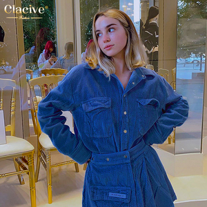 Clacive de moda Otoño Invierno manga larga Camiseta ropa de Mujer Tops Mujer dos piezas falda para las mujeres - Product Image 1