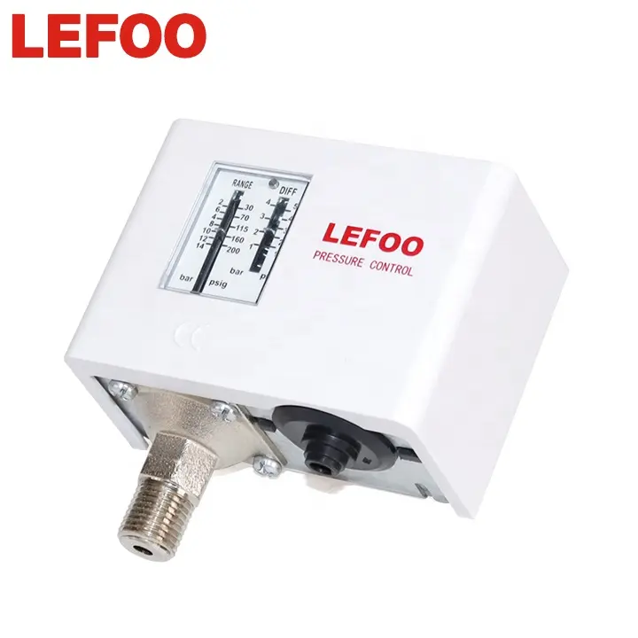 LEFOO Water Air Compressor Pressure Switch Adjustable Pressure Cut Off Switch Controller For Refrigeration System