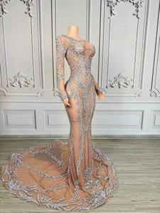 Fête <span class=keywords><strong>d</strong></span>'anniversaire perles <span class=keywords><strong>robe</strong></span> de luxe <span class=keywords><strong>robe</strong></span> de mariée <span class=keywords><strong>robe</strong></span> de mariée cristaux scintillants haut de gamme <span class=keywords><strong>robe</strong></span> de soirée élégante <span class=keywords><strong>robe</strong></span> Huacong - Product Image 2