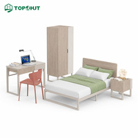 Ensemble clé en main standardisé pour chambre à coucher, économique pour les dortoirs du personnel, les logements pour cadres et les projets de dortoirs étudiants