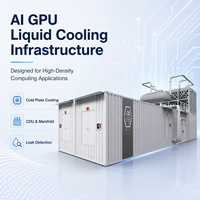 Centre de données conteneurisé à refroidissement liquide haute densité avec refroidissement par plaque froide pour les racks de GPU et l'entraînement IA