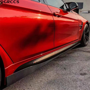 สเกิร์ตข้างคาร์บอนไฟเบอร์แท้แบบขัดเงา รุ่น R Style สำหรับ M3 M4 F80 F82 ปี 2014-2018 พร้อมปีกข้าง ติดตั้งง่าย - Product Image 6