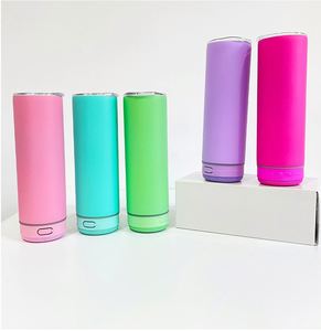 20oz Macaron Colored USB Charging Speaker Music Tumbler Smart Straight Water Bottle for Blank Sublimation - Product Image 1