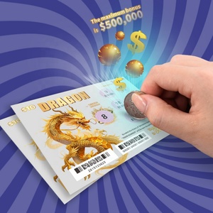 Boletos de Lotería de Alta Seguridad con Estampado UV en Caliente, Papel de Núcleo Negro, Impresión Digital, Ganancia Instantánea - Product Image 1