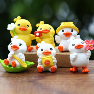 دمية بطة صغيرة من الراتنج، زينة للسيارة، ديكور منزلي مصغر، هدية عصرية، منتج جديد محاكي للواقع - Product Image 3