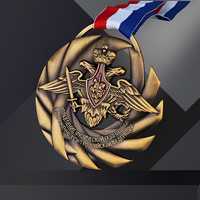 Médailles et trophées sportifs personnalisables en alliage de zinc, récompenses vierges, étanches, imprimées UV, pour événements, avec logo et texte personnalisés, rubans colorés