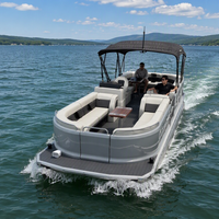 Bateau Ponton de Luxe Confortable et Durable pour la Pêche Sportive, les Excursions et les Rassemblements – Grande Capacité