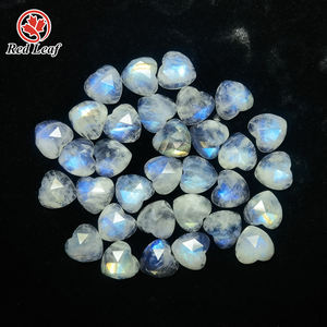 Redleaf 보석의 핫 세일 스리랑카 블루 월장석 비즈 천연 패싯 크리스탈 스톤 느슨한 레인보우 월장석 카보 숑 패싯 - Product Image 2
