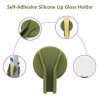 Étui en silicone pour brillant à lèvres avec support de lèvre adhésif au dos pour iPhone et Android Étui pour baume à lèvres (brillant à lèvres non inclus)