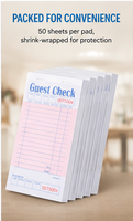 Libretas de visitas personalizadas duraderas, impresas por ambos lados, con hojas numeradas sin carbón, papel estucado para restaurantes y cafeterías