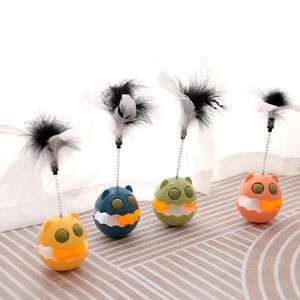 2025 <span class=keywords><strong>Pet</strong></span> oyuncaklar yeni gelenler intactive oyuncak kedi topu bir kedi sopa ile oynamak için bir tumbler doğal tüy kedi oyuncak - Product Image 3