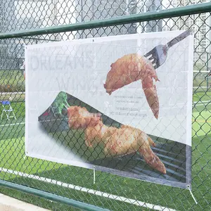 Grote Maat Custom Printing Wind Slip Outdoor Gebruik Stof/Polyester Pvc Vinyl Print Mesh Banner