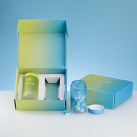 Boîte d'expédition écologique personnalisée à double face imprimée avec insert, emballage cadeau premium pour compléments alimentaires