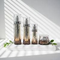 Nouvelle conception unique, flacon carré à double couche en verre, rechargeable, 150-30 ml, flacon pour soins de la peau, 50-20 g, pot à crème personnalisé