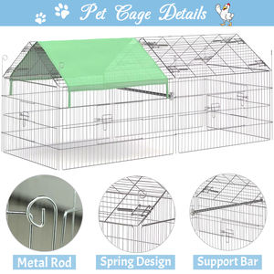 En gros Pliable En Métal Intérieur extérieur Clapier avec toit - Product Image 2