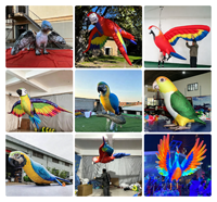 Modèle d'oiseau gonflable géant coloré personnalisé à suspendre, éclairage en tissu Oxford, perroquet gonflable pour la publicité, animal gonflable