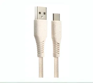 Câble USB vers USB C biodégradable 5V 2A 1M 2M 3M personnalisable