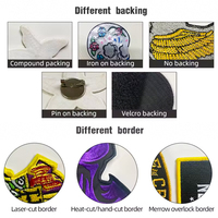 Écussons de toile écologiques personnalisés Écusson de broderie 3D Logos Insigne brodé Emblème Accessoires de vêtement thermocollants